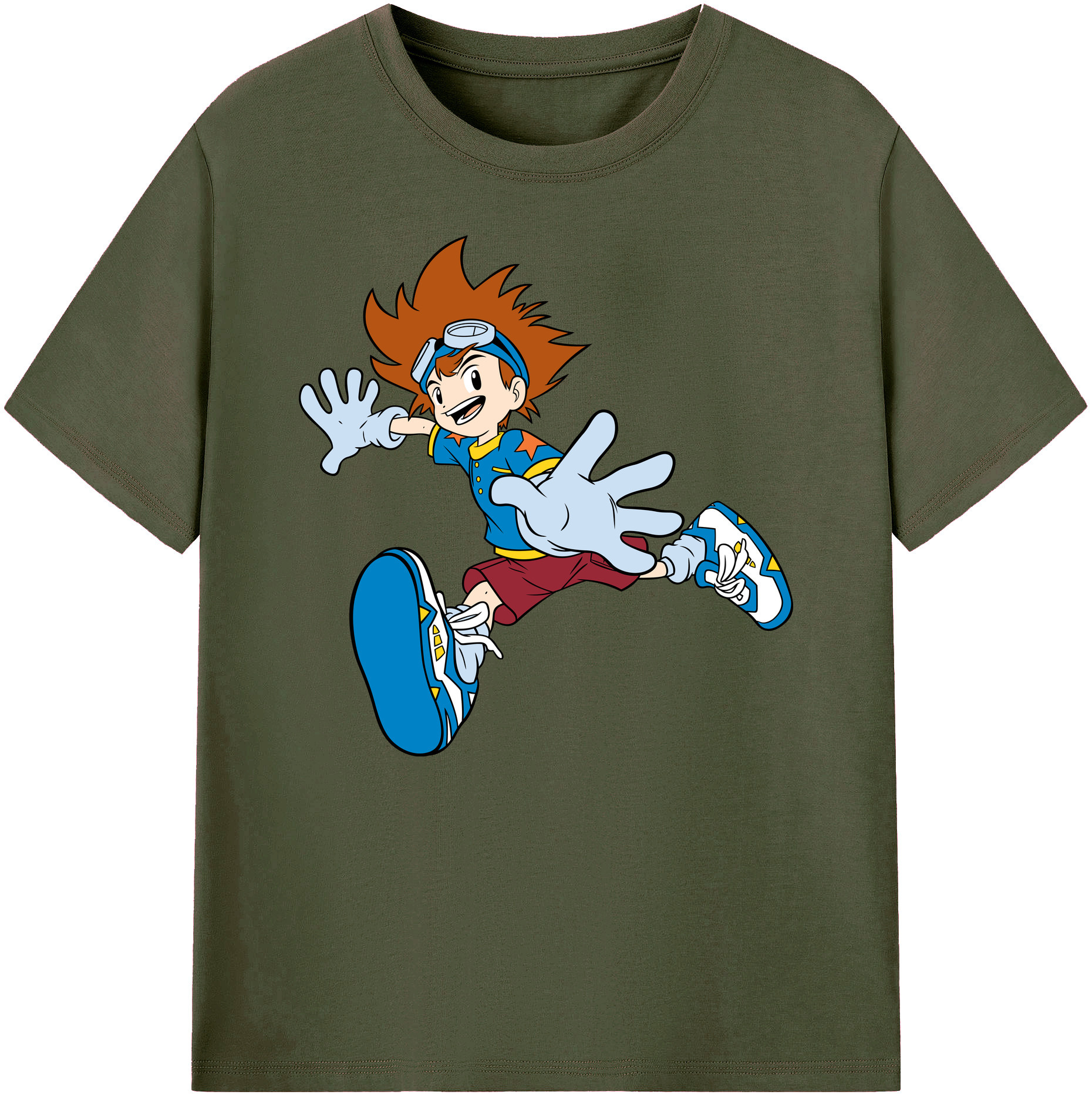 （画像用） Digimon デジタルモンスター/デジモン 綿100％ メンズ半袖Tシャツ｜肌触りやわらか＆通気性